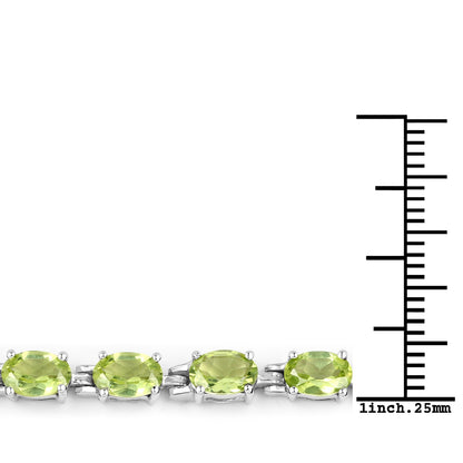 8.61 Carat Genuine Peridot .925 Sterling Silver Bracelet by Bids.com