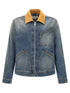 Mcqueen Men Suede Denim Jacket by Luosophy