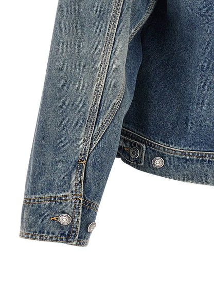 Mcqueen Men Suede Denim Jacket by Luosophy