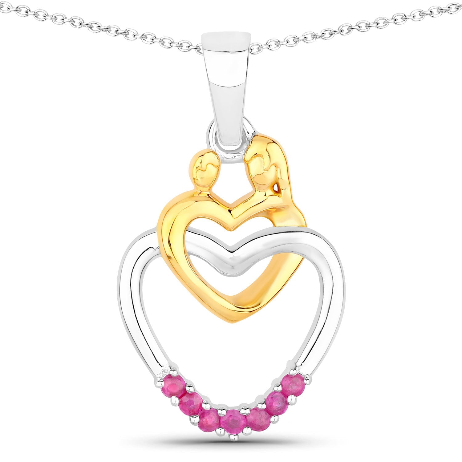 0.14 Carat Genuine Ruby .925 Sterling Silver Pendant by Bids.com