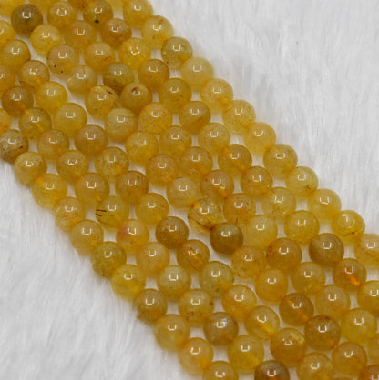 Golden Rutile AAA Grade 6mm, 8mm, 10mm Round Beads  DestGlow