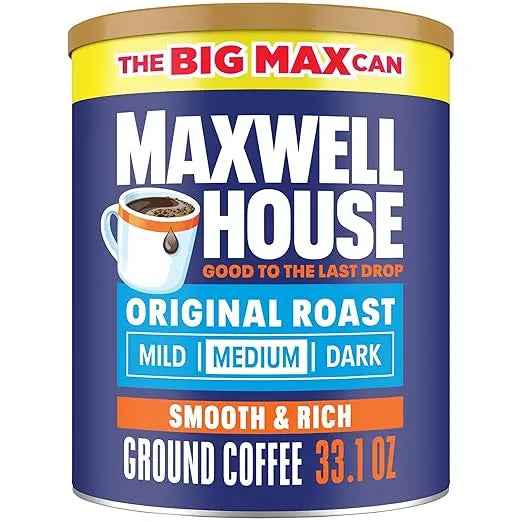 Maxwell House Original Roast Ground Coffee – 33.1 oz Canister