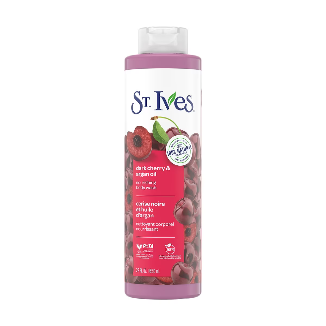 St. Ives Dark Cherry &amp; Argan Oil Nourishing Body Wash (22oz) by Farmacias Savia