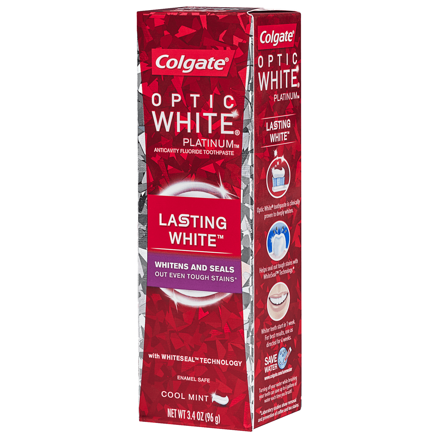 Colgate Optic White Platinum Whiten &amp; Protect Toothpaste 3.3 Oz by Pasteur Pharmacy