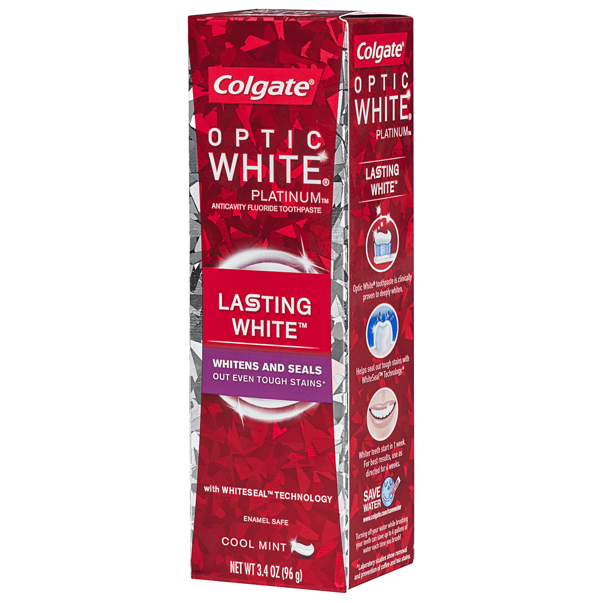 Colgate Optic White Platinum Whiten &amp; Protect Toothpaste 3.3 Oz by Pasteur Pharmacy
