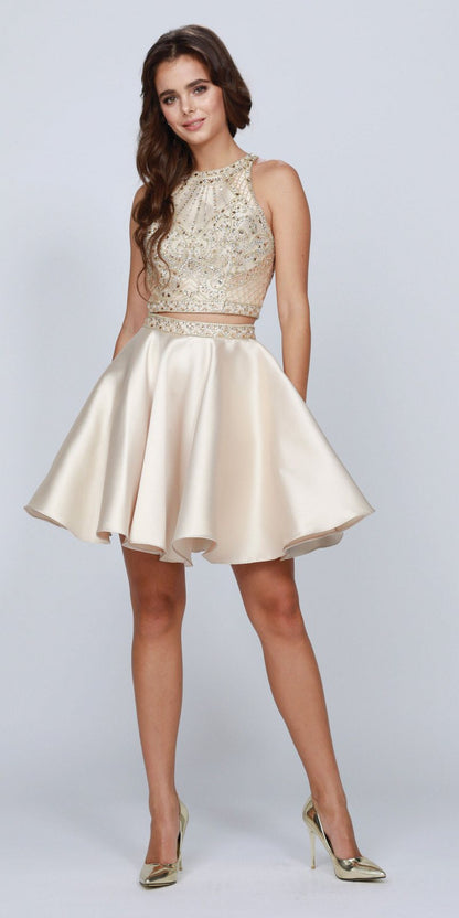 Juliet 811 Two-Piece Short Dress Cut-Out Back by DiscountDressShop