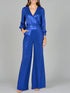 Metallic Shimmer Jumpsuit with Pockets - OUTLET by Lara New York