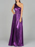 One Shoulder Metallic Dress - OUTLET by Lara New York