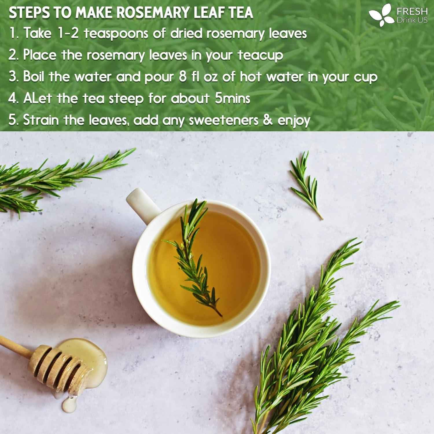 Premium Rosemary Leaves, Tea Bags, Powder, 100% Natural &amp; Pure from Dried Rosemary Leaves, No Additives, No Caffeine, Vegan. Dried Rosemary Herb, Perfect for Seasoning, Spice Blends for Grilling &amp; Cooking