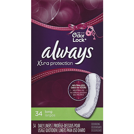 Always Xtra Protection Long Liners 34 Ct Box by Pasteur Pharmacy