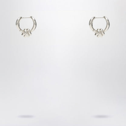 Bottega Veneta Women Silver Earrings With Knot Detail.