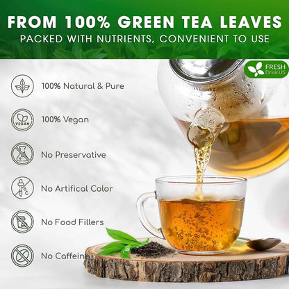 Premium Green Tea Bags, 100% Natural &amp; Pure from Green Tea. Green Herbal Tea. No Sugar, No Gluten, Vegan