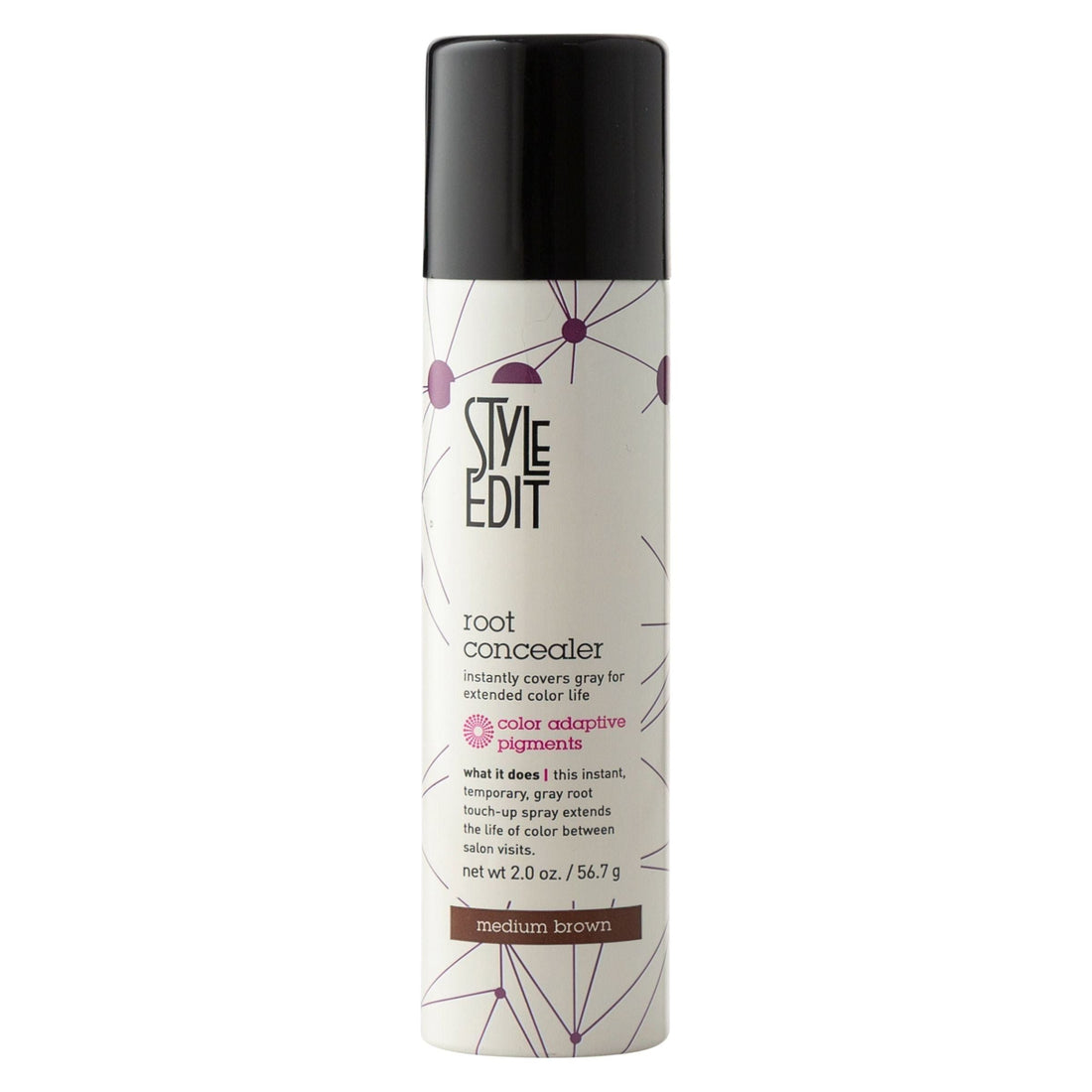 Style Edit Root Concealer Spray Medium Brown 2 Oz by Pasteur Pharmacy