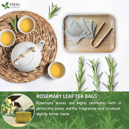 Premium Rosemary Leaves, Tea Bags, Powder, 100% Natural &amp; Pure from Dried Rosemary Leaves, No Additives, No Caffeine, Vegan. Dried Rosemary Herb, Perfect for Seasoning, Spice Blends for Grilling &amp; Cooking