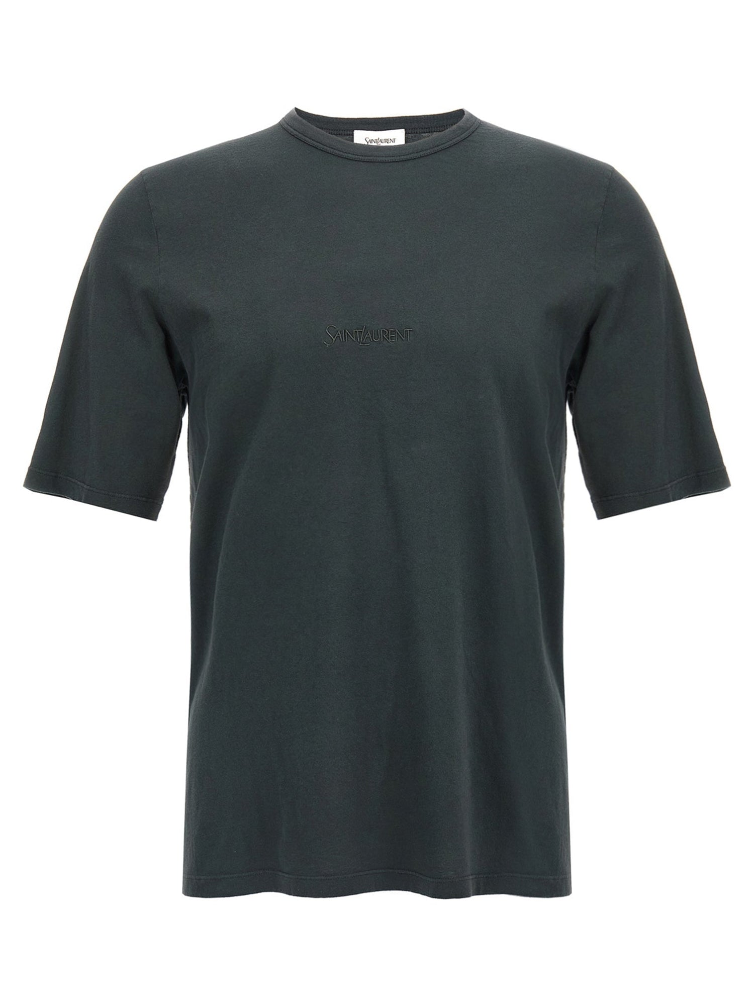 Saint Laurent Men Logo Embroidery T-Shirt by Luosophy