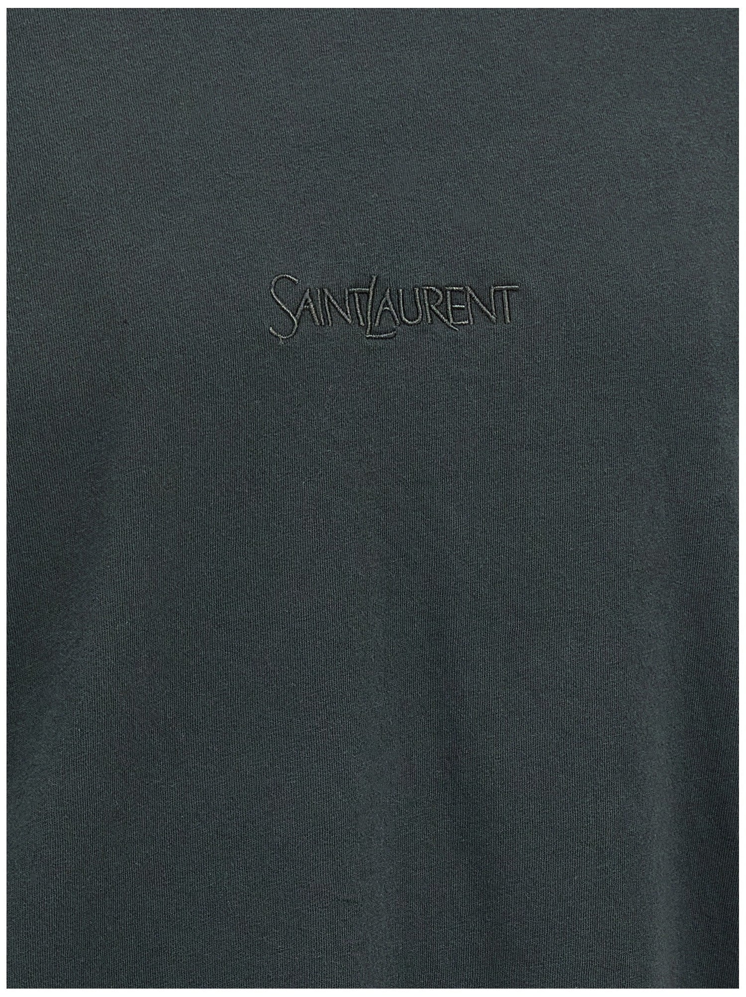Saint Laurent Men Logo Embroidery T-Shirt by Luosophy