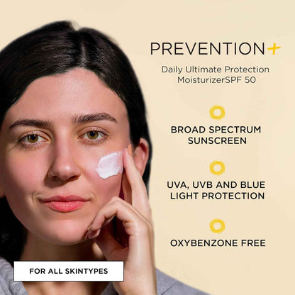 IMAGE Skincare PREVENTION+ Daily Ultimate Protection Moisturizer 2 Pack , SPF 50 Face Sunscreen Lotion, Zinc Oxide, Blendable with No White Cast, 3.2 oz