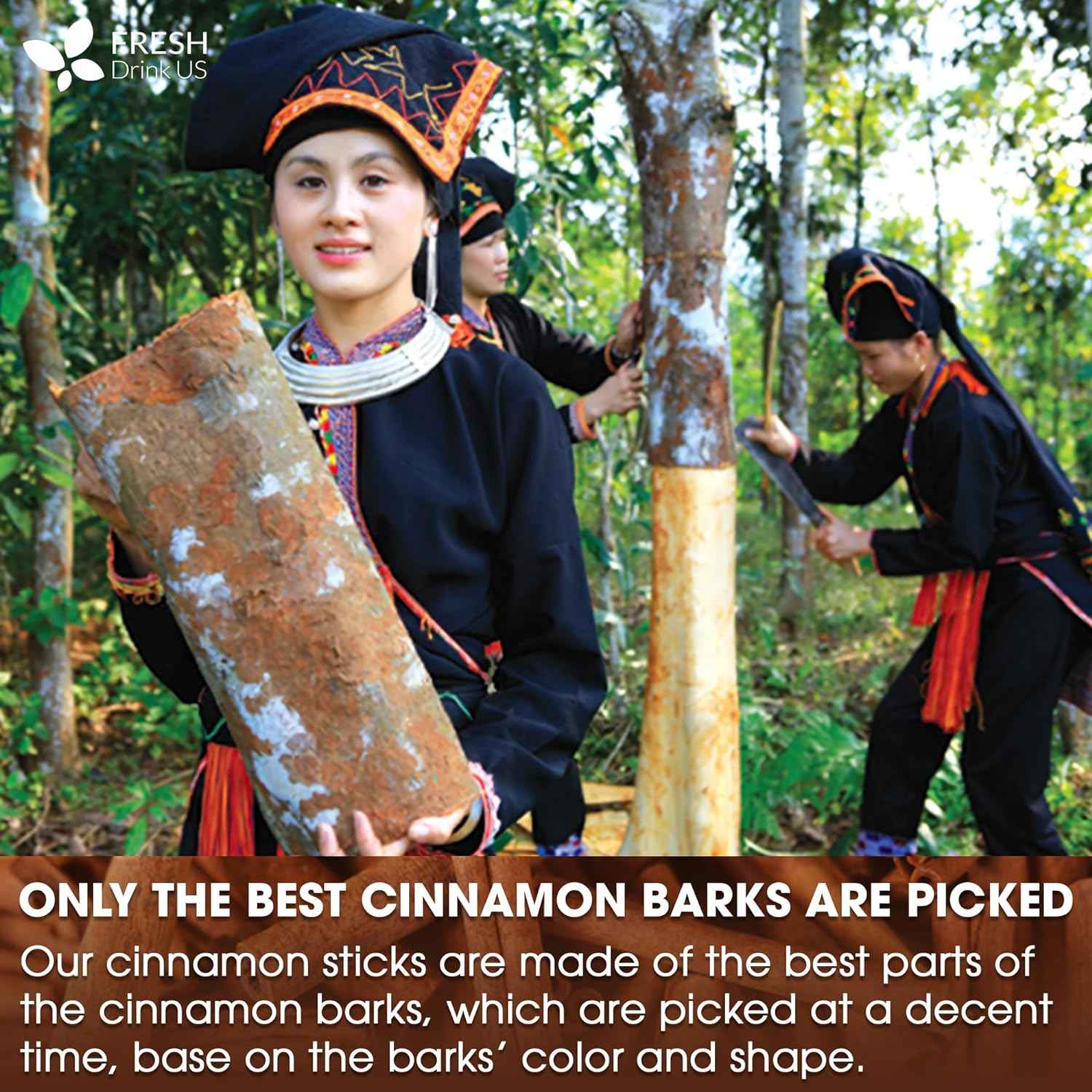 Cinnamon Sticks, Whole Sticks, 100% Natural &amp; Pure Cinnamon Inner Bark, Raw Cinnamon Spice Flavor &amp; Strong Aroma, Cinnamon Spice Herbal Tea, Perfect for Warm Beverages, No Additives, Vegan