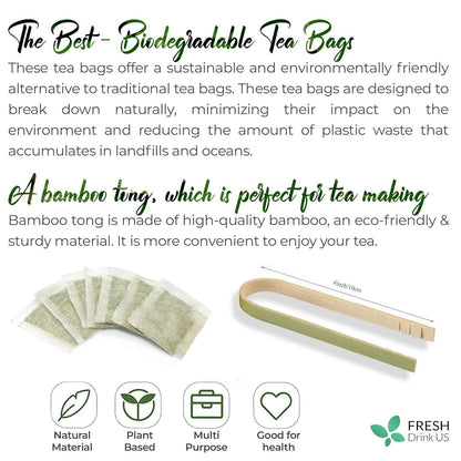 Premium Senna Leaf Tea Bags, 100% Natural &amp; Pure from Senna Leaves. Loose Leaf Senna Herbal Tea, Made with Natural Material Tea Bags, Senna Leaf Tea. No Sugar, No Caffeine, No Gluten, Vegan.