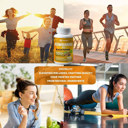 Ashwagandha with Black Pepper Capsules, Non-GMO, Gluten-Free