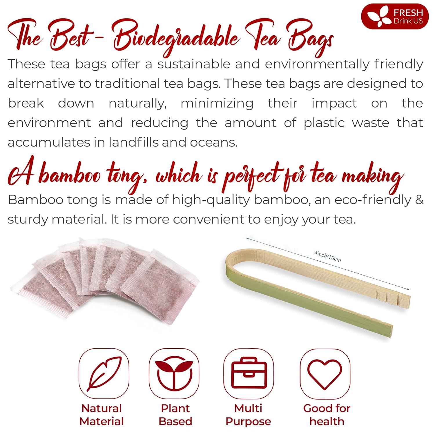 Premium Rosehip Tea Bags, 100% Natural &amp; Pure from Rose Hip Fruits.