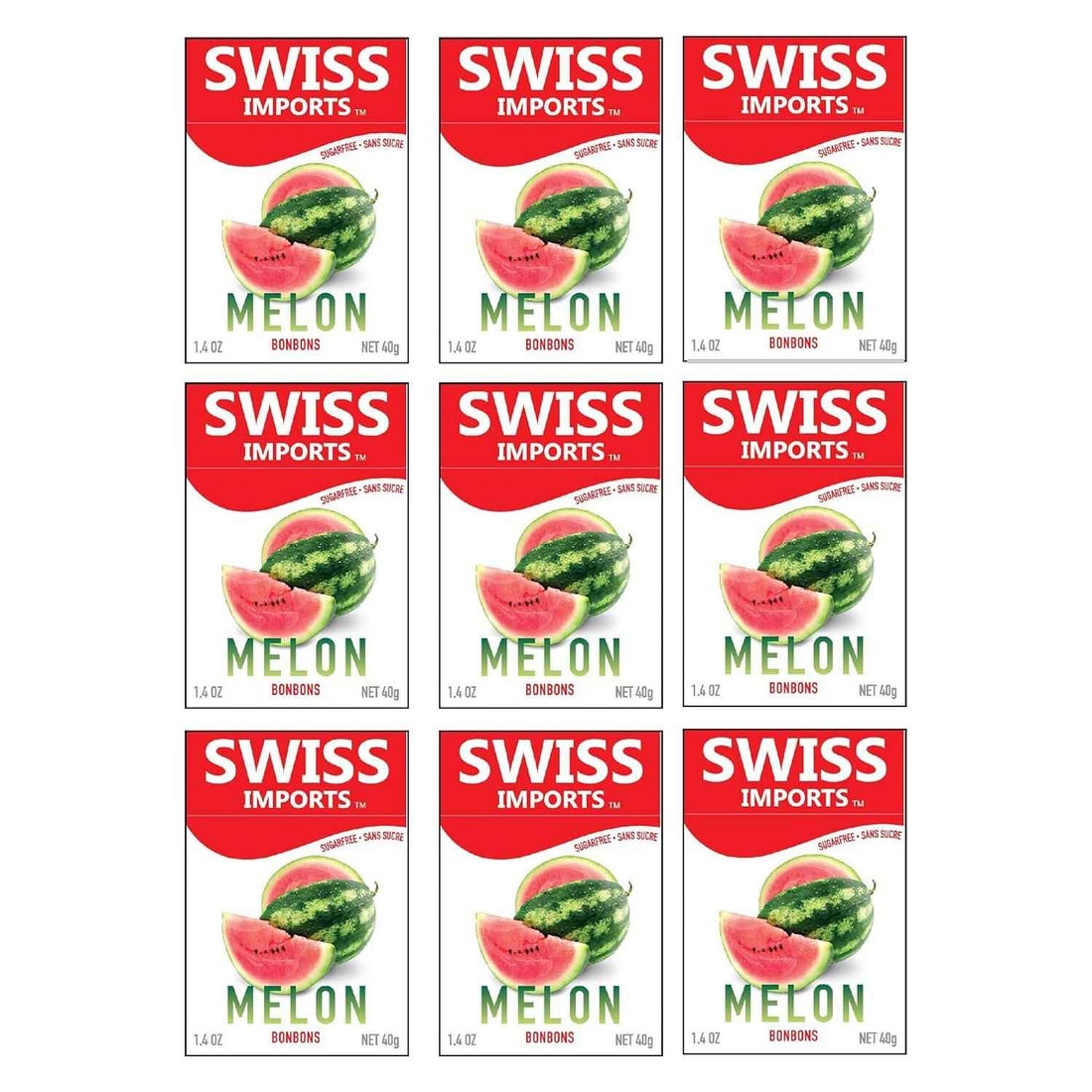Swiss Imports Melon Sugarfree Candy Bonbons - 1.4oz