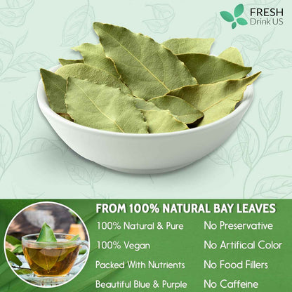 Premium Dried Bay Leaves, Tea Bags, Powder, Bay Leaves Spice, Whole Nice Leaves, Wildcrafted, Fresh Harvested, Bay Leaves For Cooking, Sugar-Free, Gluten Free, Caffeine Free, Vegan