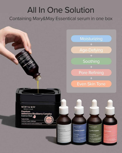 Mary &amp; May Premium Idebenone Blackberry Complex Essence Mask