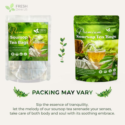 Premium Soursop Leaves Tea bags, Dried Soursop Leaves, Soursop Leaf Powder, Guanabana Leaves Tea, Hoja Guanabana Tea by FreshDrinkUS - Natural and Premium Herbal Tea