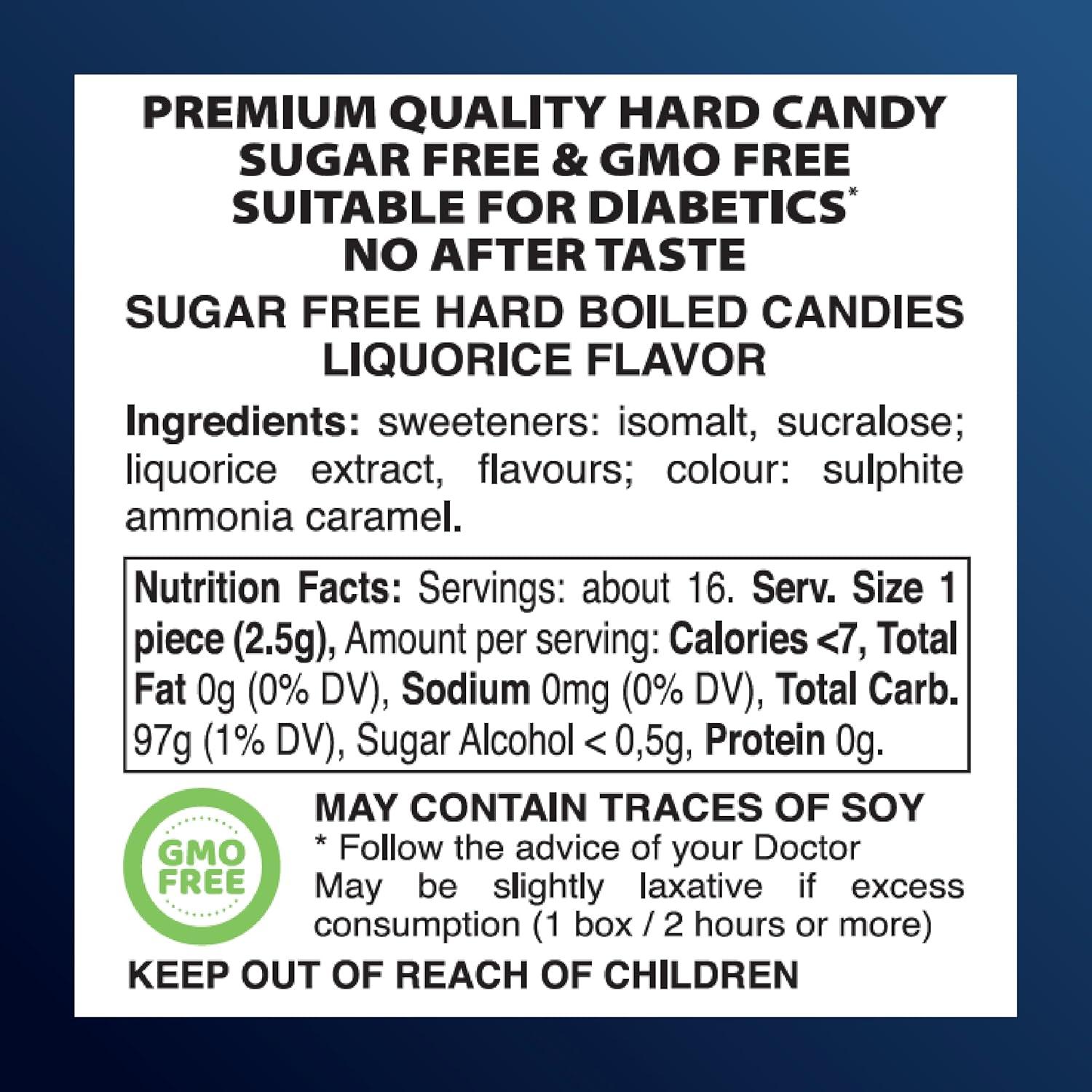 Swiss Imports Liquorice Sugarfree Candy Bonbons - 1.4oz by Pasteur Pharmacy