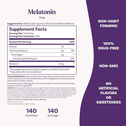 Natrol Melatonin 5mg Sleep Support Gummies – Strawberry Flavor – 140ct by Top Vita Shop