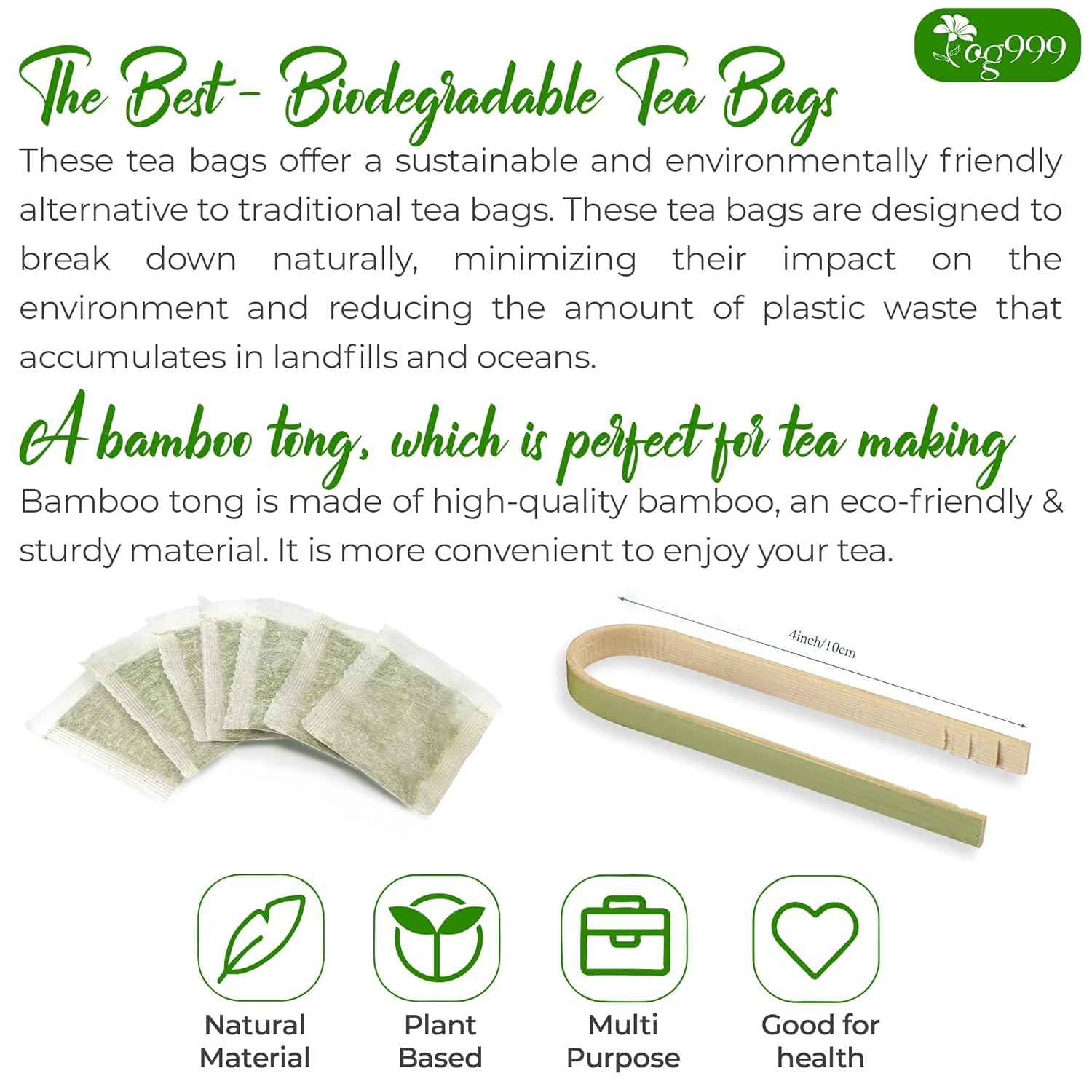 Premium 40 Thyme Leaf Tea Bags, 100% Natural &amp; Pure, Loose Leaf Herbal Tea.