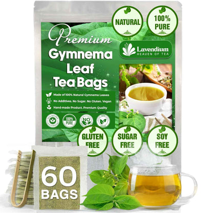 Premium Gymnema Leaf Tea Bags for Diabetics, 100% Natural &amp; Pure from Gymnema Leaves.