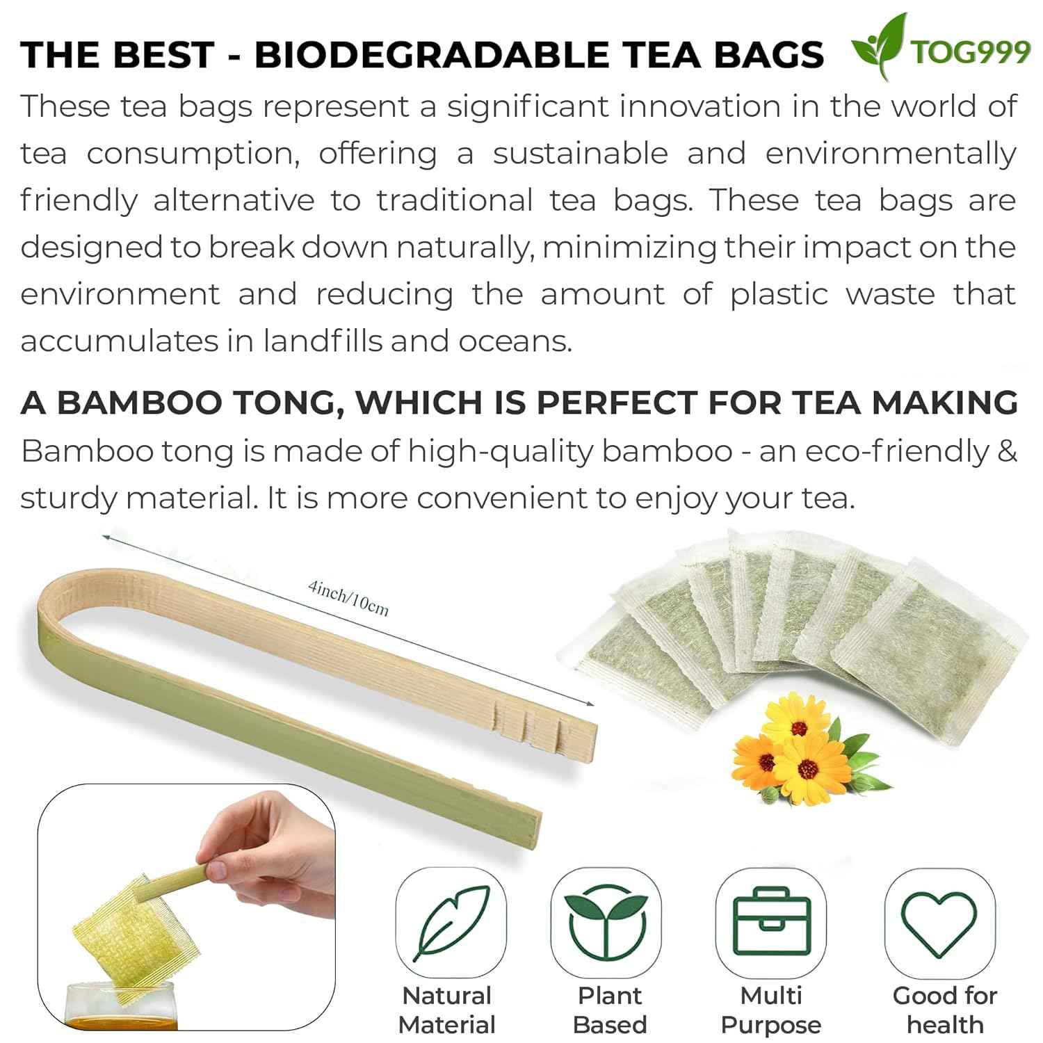 Plantain Leaf Tea Bags, 100% Natural &amp; Pure Plantain Leaves. Loose Leaf Plantain Herbal Tea. Plantain Leaf Tea. No Sugar, No Caffeine, No Gluten, Vegan.