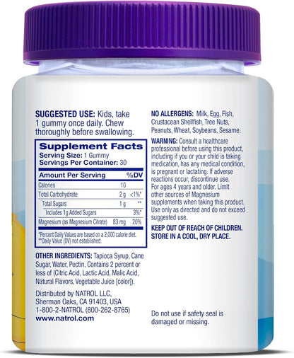 Natrol Kids Calm/Mood Magnesium Gummies – Razzilicious – 30 Count by Top Vita Shop
