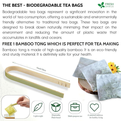 Premium Soursop Graviola Fruit Tea Bags, Tea Powder, 100% Natural and Pure from Soursop Fruits, Handmade, Made With Natural Materials-Corn Fiber Tea Bag, Sugar/Caffeine/Gluten Free, Hoja Guanabana Tea by FreshDrinkUS - Natural and Premium Herbal Tea