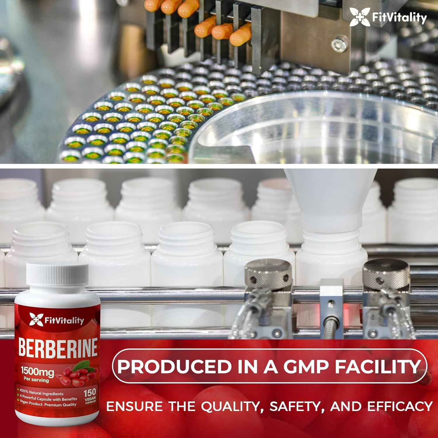 Premium Berberine Supplement, Non-GMO, Gluten-Free