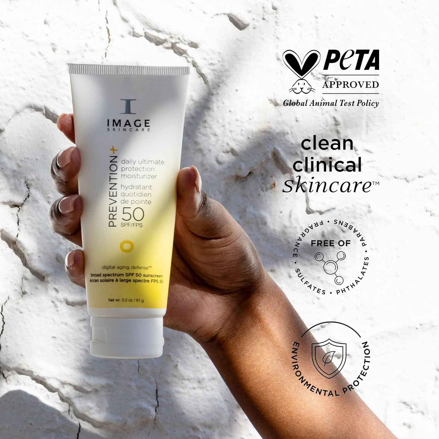 IMAGE Skincare PREVENTION+ Daily Ultimate Protection Moisturizer, SPF 50 Face Sunscreen  3.2 oz