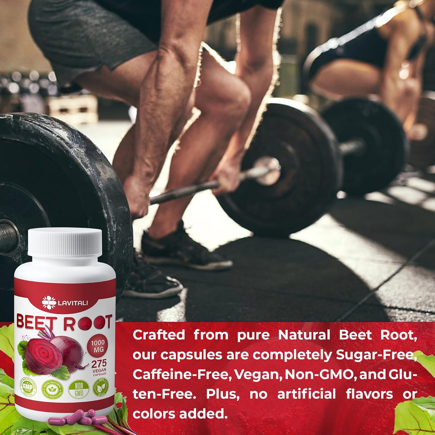 Beet Root Extract Capsules No Gluten, No Sugar, Vegan Capsules, High Concentrated Herbal Beet Root Extract. by FreshDrinkUS - Natural and Premium Herbal Tea