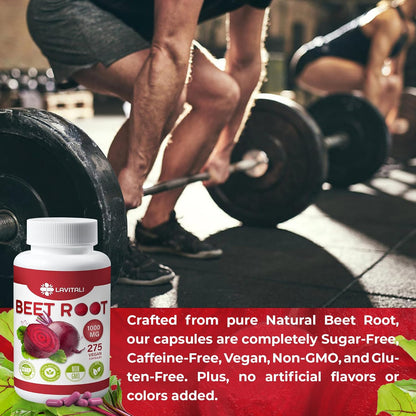 Beet Root Extract Capsules No Gluten, No Sugar, Vegan Capsules, High Concentrated Herbal Beet Root Extract. by FreshDrinkUS - Natural and Premium Herbal Tea
