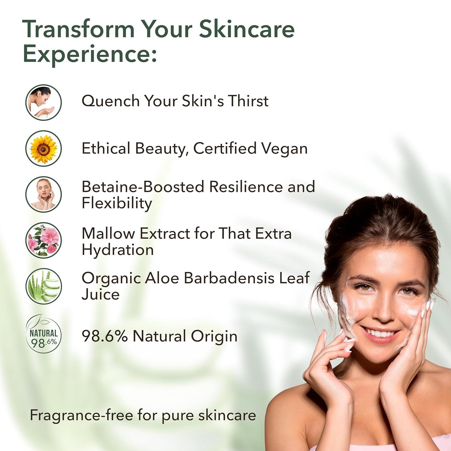 x-Facial Foam Cleanser Intense Hydration Organic Aloe Vera by Damask Rose