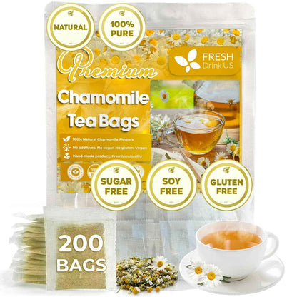Chamomile Tea Bags, 100% Natural Chamomile, Freshly Picked, Naturally Dried Chamomile, Hand-made, Biodegradable Tea Bag