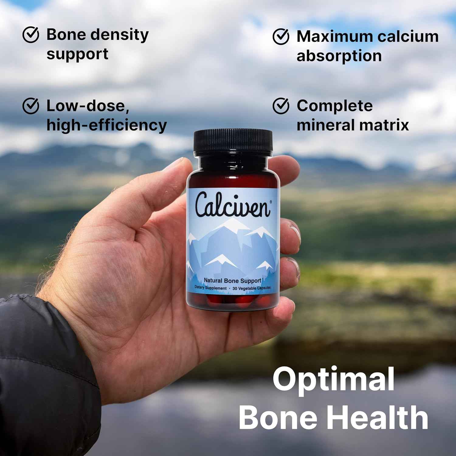 Natural Bone Support Supplement - Non-GMO, Gluten-Free