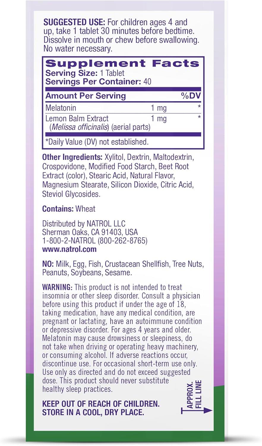 Natrol Kids Melatonin Fast Dissolve Tablets 1mg – Strawberry – 40 Count by Top Vita Shop