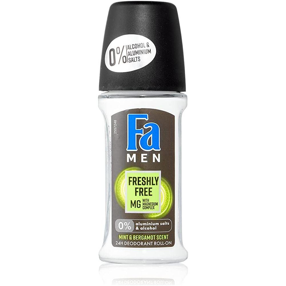Fa Men Freshly Free Mg Mint &amp; Bergamot Deodorant Roll-On 50ml 