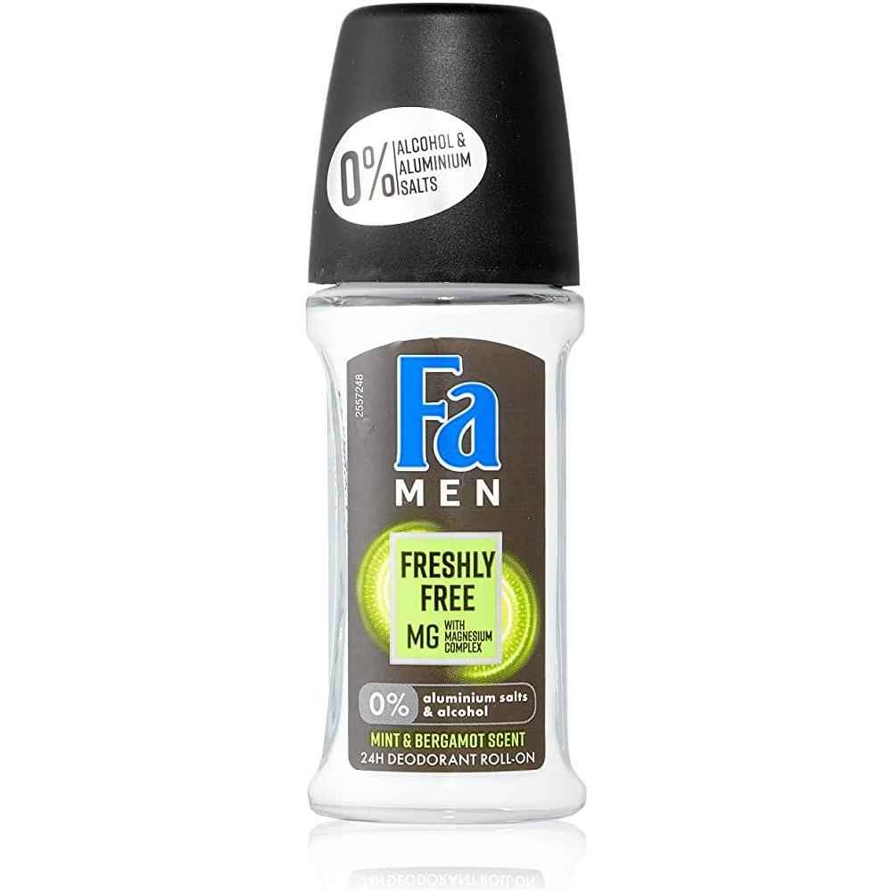 Fa Men Freshly Free Mg Mint &amp; Bergamot Deodorant Roll-On 50ml
