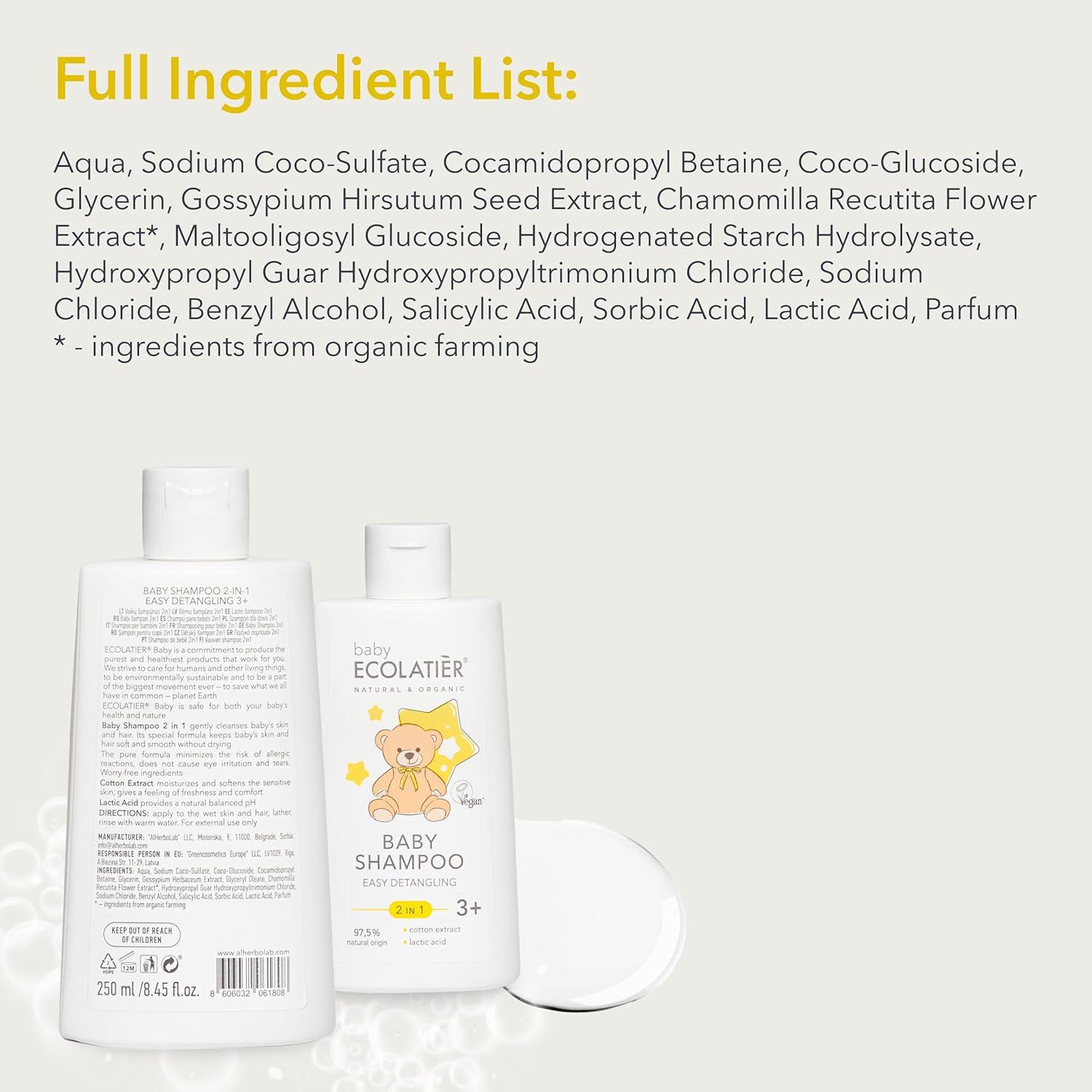 x-Baby Shampoo 2-in-1 Easy Detangling 3+ 250ml by Damask Rose