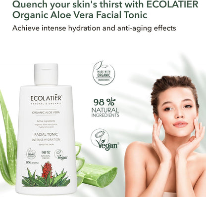 x-Facial Tonic Intense Hydration Organic Aloe Vera by Damask Rose