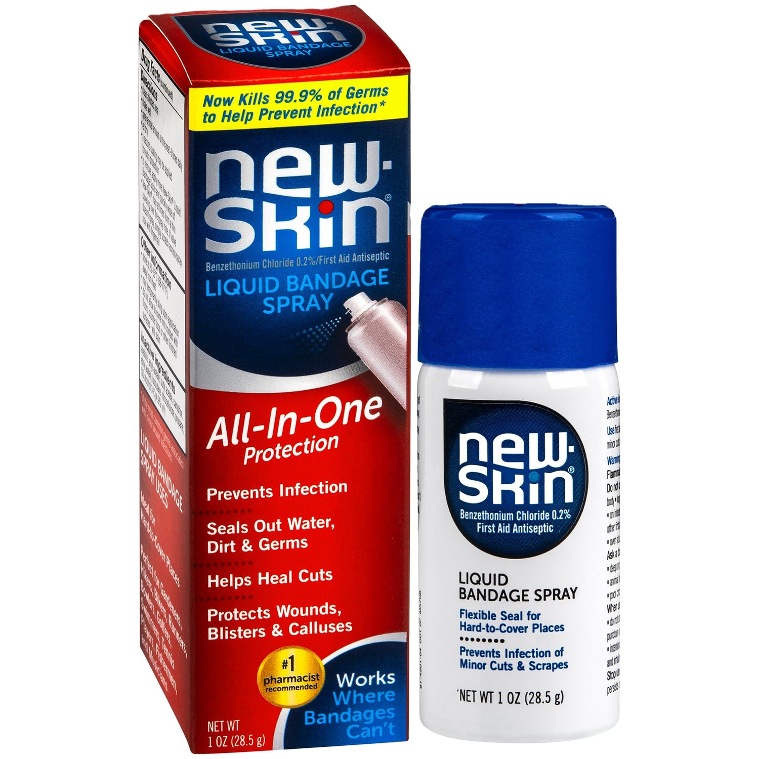 New-Skin First Aid Antiseptic Liquid Spray Bandage, 1 oz by Pasteur Pharmacy