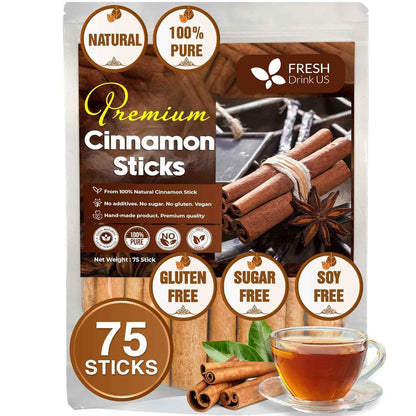 Cinnamon Sticks, Whole Sticks, 100% Natural &amp; Pure Cinnamon Inner Bark, Raw Cinnamon Spice Flavor &amp; Strong Aroma, Cinnamon Spice Herbal Tea, Perfect for Warm Beverages, No Additives, Vegan